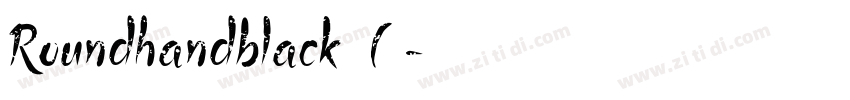 Roundhandblack 粗体(西方字体转换